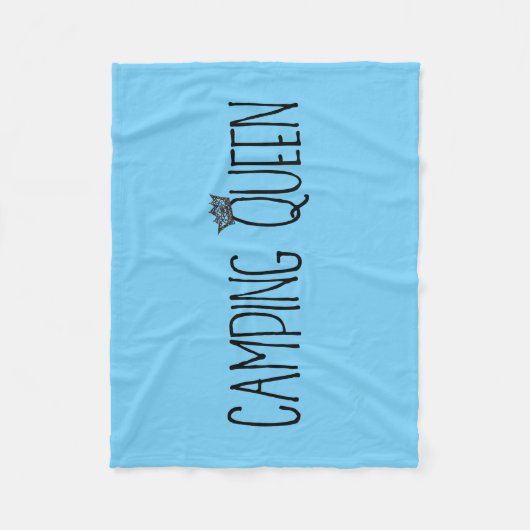Couvertures en toison "Camping Queen" (Devant)