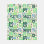 Couvertures en toison Motif de yoga (Devant)