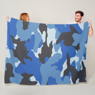 Couvertures faites sur commande militaires bleues