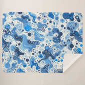 Couvertures folles - Abstrait bleu biologique Form (Devant (Horizontal))