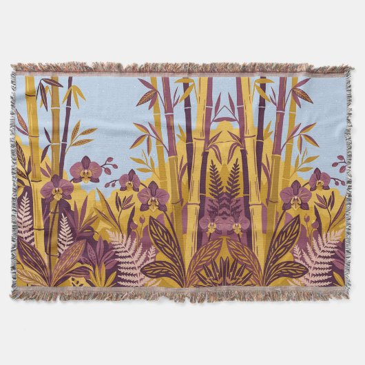Couvertures Forêt de Bambou – Style d'Art Populair (Devant)