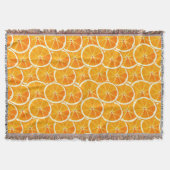 Couvertures jetées tranches de citrus orange (Devant)