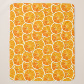 Couvertures jetées tranches de citrus orange (Devant)
