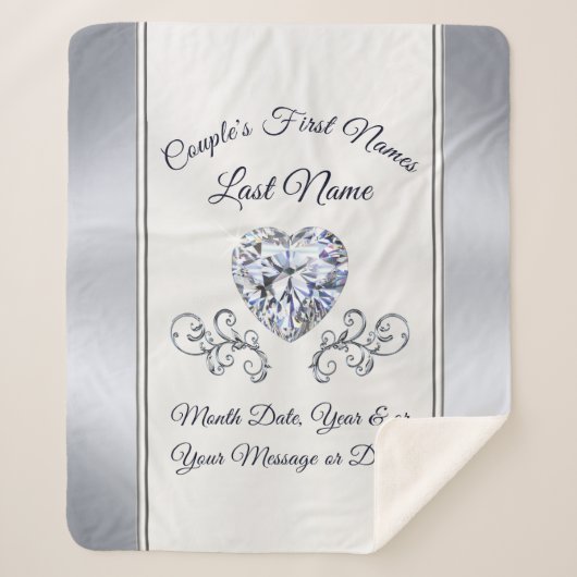 Couvertures Mariages personnalisées Lance Diamant  (Devant)