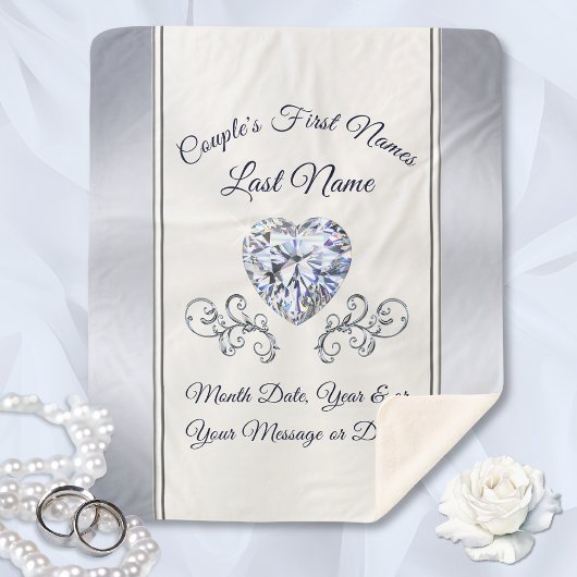 Couvertures Mariages personnalisées Lance Diamant