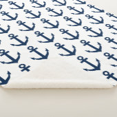 Couvertures nautiques de sherpa de motif d'ancre (3/4)