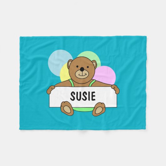 Couvertures personnalisées de bébé (Devant (Horizontal))