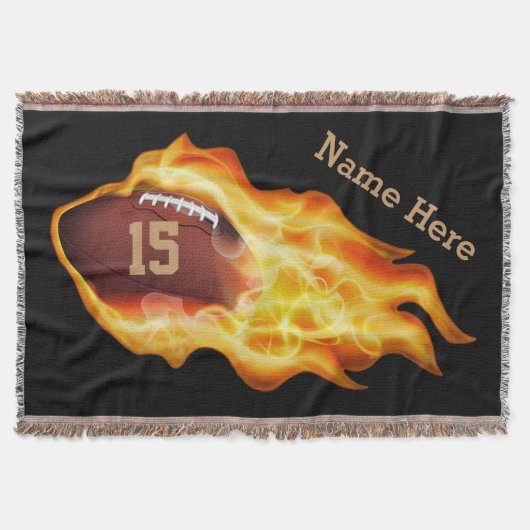 Couvertures personnalisées de football avec NOM, N (Devant)