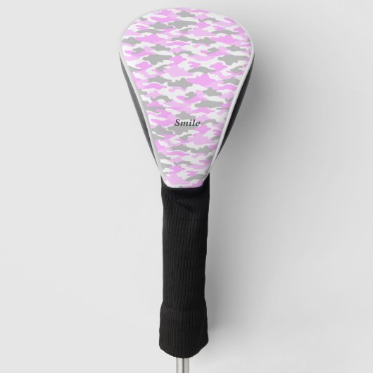 COUVRE-CLUB DE GOLF 名前　カスタマイズ　迷彩　ピンク ゴルフヘッドカバー (Devant)