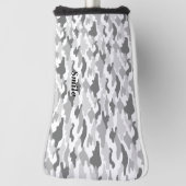 COUVRE-CLUB DE GOLF 文字　カスタム　迷彩（ホワイト） ゴルフヘッドカバー (Tourné à 90°)