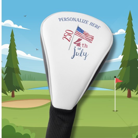 Couvre-club De Golf 4th of July Flag 250th Birthday Stylish