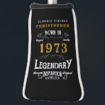 Couvre-club De Golf 50th Birthday 1973 Ajouter Nom Legendary Black Gol<br><div class="desc">50e anniversaire 1973 design Vintage chaque année "Original Quality Legendary Inspiration" couverture club de golf. Ajoutez le nom et l'année souhaités dans les champs modèles pour créer un élément unique de célébration d'anniversaire. Faites équipe avec les cadeaux,  accessoires de fête et vêtements correspondants disponibles dans notre magasin www.zazzle.com/store/thecelebrationstore</div>