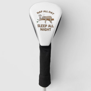 Couvre-club De Golf 5 minutes de plus T-shirt drôle de paresseux somme