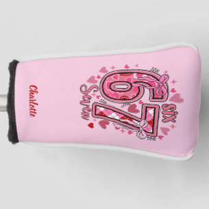 Couvre-club De Golf 6 7 si Sept Meme Tendance Filles Rose
