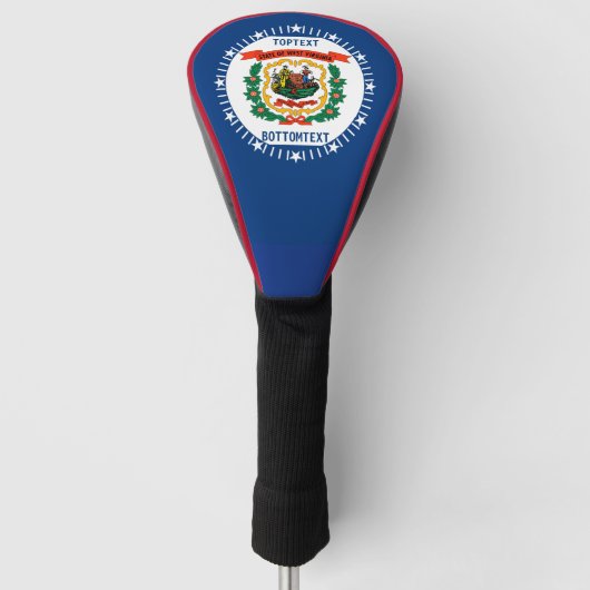 Couvre-club De Golf A personnalisé votre drapeau d'état de la Virginie (Devant)