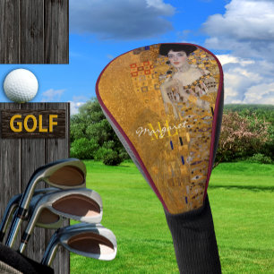 Couvre-club De Golf Adele, Lady in Gold de Gustav Klimt, Monogrammé