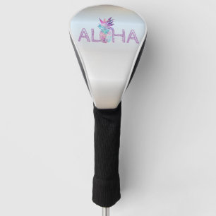 Couvre-club De Golf Adorable Aloha Hawaiian Ananas, Argent