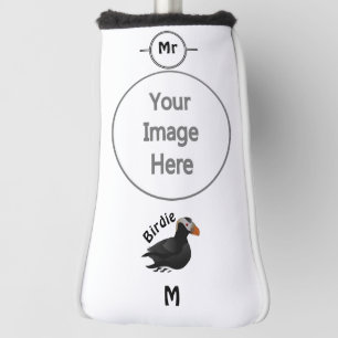 Couvre-club De Golf Adorable Crested Puffin Cartoon Natation