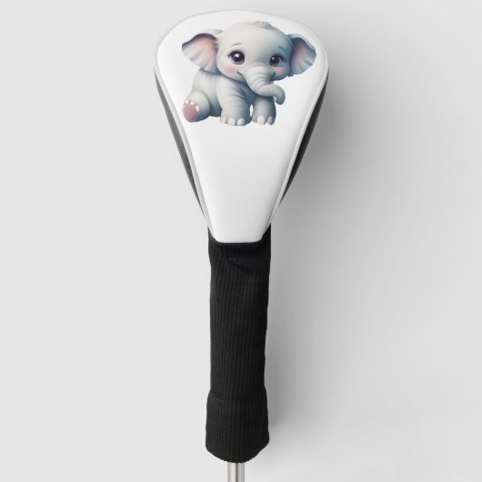 Couvre-club De Golf adorable Kawaii Baby Elephant (Devant)