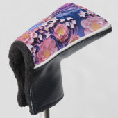 Couvre-club De Golf Adorable Pink Purple Pastel Floral Cutout Motif (Devant 3/4)