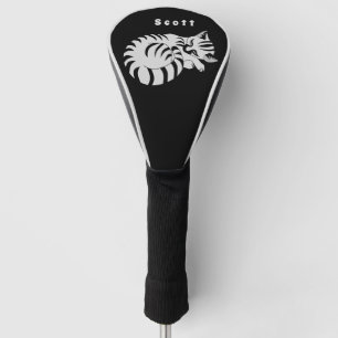 Couvre-club De Golf Adorable Tigre blanc Kitten Sleep Name Balise