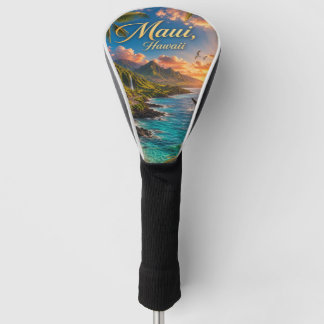 Couvre-club De Golf Affiche de voyage de la côte tropicale de Maui Haw