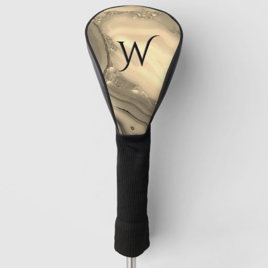 Couvre-club De Golf Agate Brown initiale (Devant)