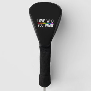 Couvre-club De Golf Aimer Qui Vous Voulez Rainbow Drapeau Lesbian Gay