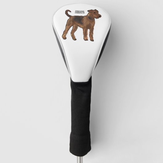Couvre-club De Golf Airedale terrier dog cartoon (Devant)