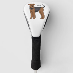 Couvre-club De Golf Airedale terrier dog cartoon