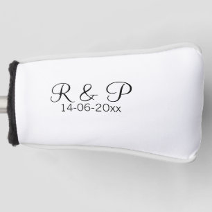Couvre-club De Golf Ajouter monogramme du nom du couple ajouter date a