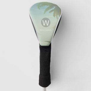 Couvre-club De Golf Ajouter Votre Nom Monogramme Tropical
