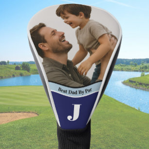 Couvre-club De Golf Ajoutez votre propre photo Meilleur papa bleu pers