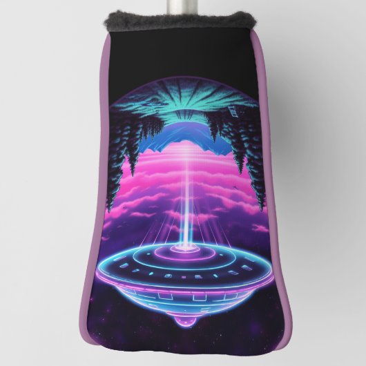 Couvre-club De Golf Alien vaisseau spatial rétro futuriste (Tourné à 90°)