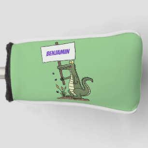 Couvre-club De Golf Aligator de crocodile drôle avec dessin animé