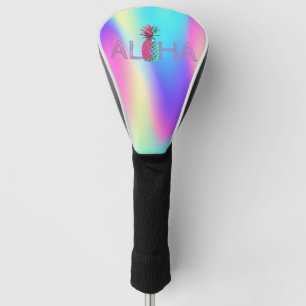 Couvre-club De Golf Aloha Hawaiian Ananas Holographique