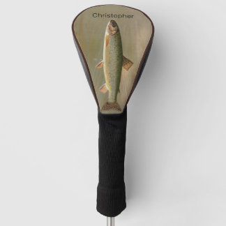 Couvre-club De Golf American Brook Truite Poisson Pêche Vintage Art