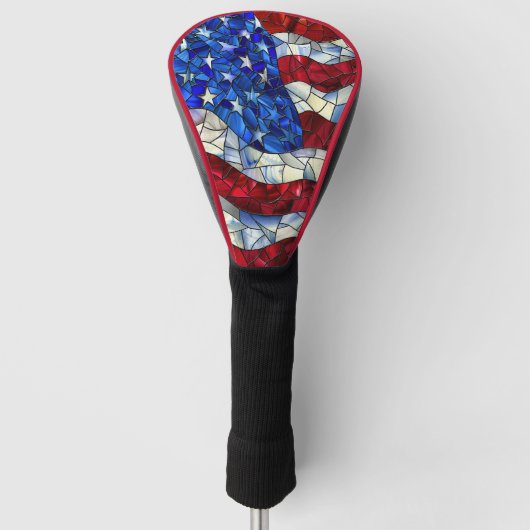 Couvre-club De Golf American Flag Verre tendu Golf Driver Head Cover (Devant)