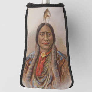 Couvre-club De Golf Amérindien : Lakota Sitting Bull, publicité pour d