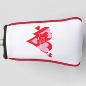 Couvre-club De Golf Amour des couvertures de putter de golf de coeurs (Devant)