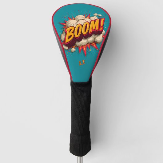 Couvre-club De Golf Amusant Explosif "BOOM !" Graphique de Bande Dessi (Devant)