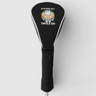 Couvre-club De Golf Amusant Poids Chat Gym Motivation Animal