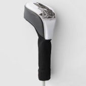 Couvre-club De Golf Angel, perdu dans la pensée, noir et blanc Design (Incliné)