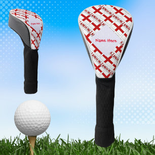 Couvre-club De Golf Anglais Drapeau Carrelé Rouge Personnalisation