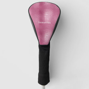 Couvre-club De Golf Animal rose Faux Alligator