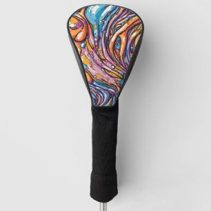 Couvre-club De Golf Anime fondu texture plastique, Couleurs vibrantes