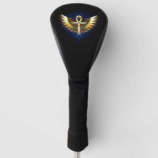 Couvre-club De Golf Ankh or avec ailes (Devant)