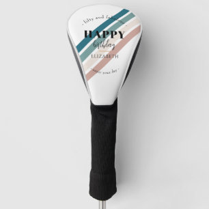 Couvre-club De Golf Anniversaire Design minimaliste aux couleurs paste