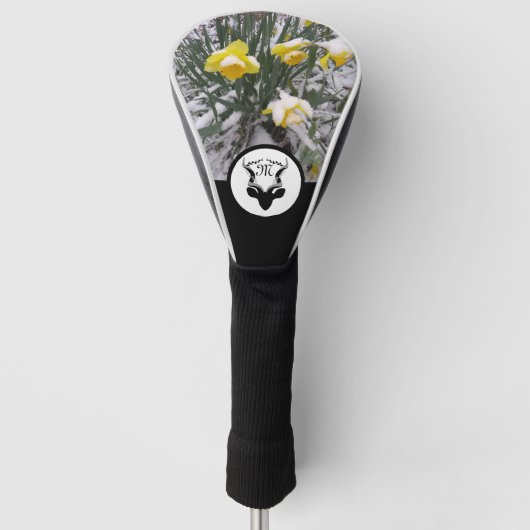 Couvre-club De Golf Antelope Silhouette Monogramme w Photo Customisée (Devant)