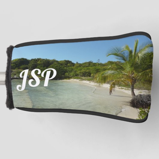 Couvre-club De Golf Antiguan Beach Beautiful Tropical Landscape (Devant)